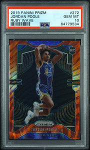 Jordan Poole 2019 Panini Ruby Wave Prizm PSA 10