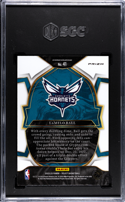 LaMelo Ball 2022-23 Select Concourse Tri-Color Prizm SGC 9.5