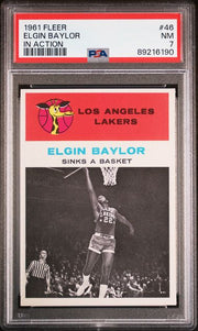 Elgin Baylor In Action 1961 Fleer #46 PSA 7