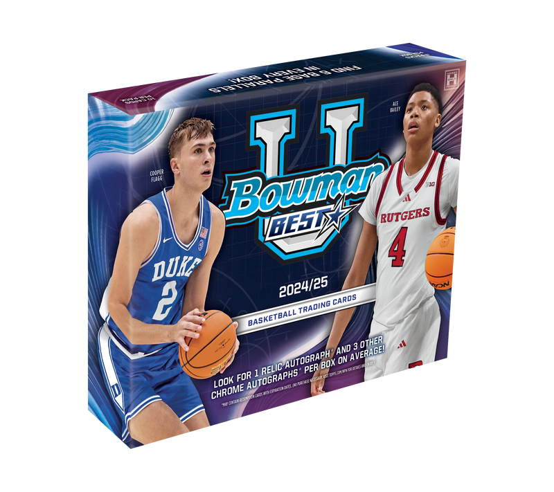 2024-25 Bowman University Best Basketball Hobby 12 Box Case