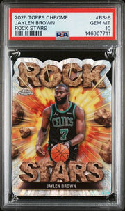Jaylen Brown 2025 Topps Chrome Rock Stars SP PSA 10