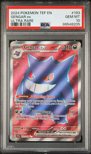Gengar ex 2024 Pokemon Temporal Forces Ultra rare #193/162 PSA 10