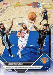 Jalen Brunson 2026 Topps Now Historic Finals Comeback #337