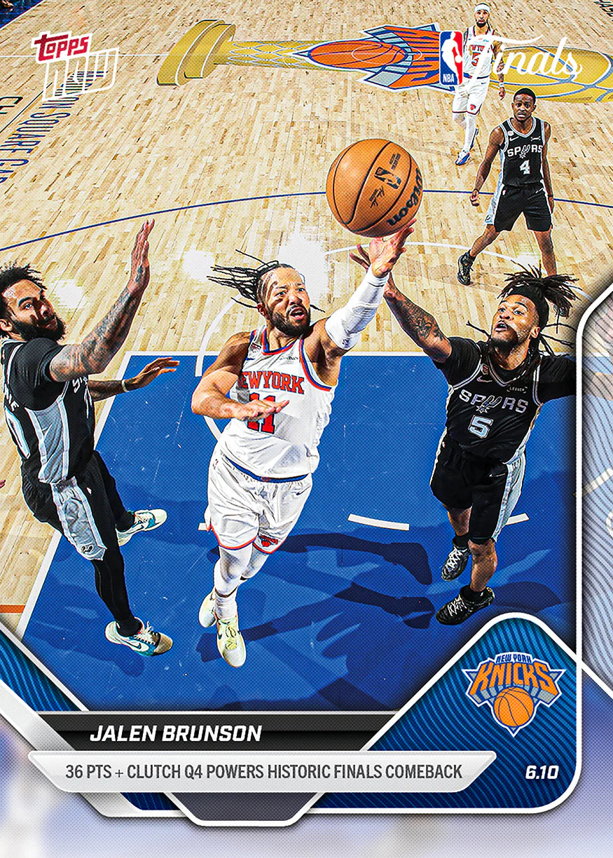 Jalen Brunson 2026 Topps Now Historic Finals Comeback #337