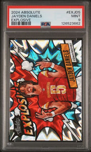 Jayden Daniels 2024 Panini Absolute Explosive rookie card PSA 9