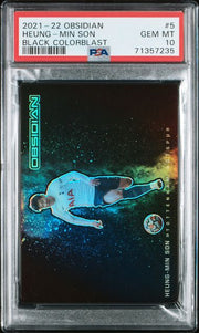 Hueng-Min Son 2021-22 Panini Obsidian Black Color Blast PSA 10