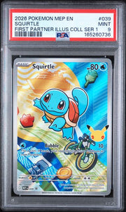 Squirtle Pokemon First Partner Illus. Coll. S1 #039 PSA 9