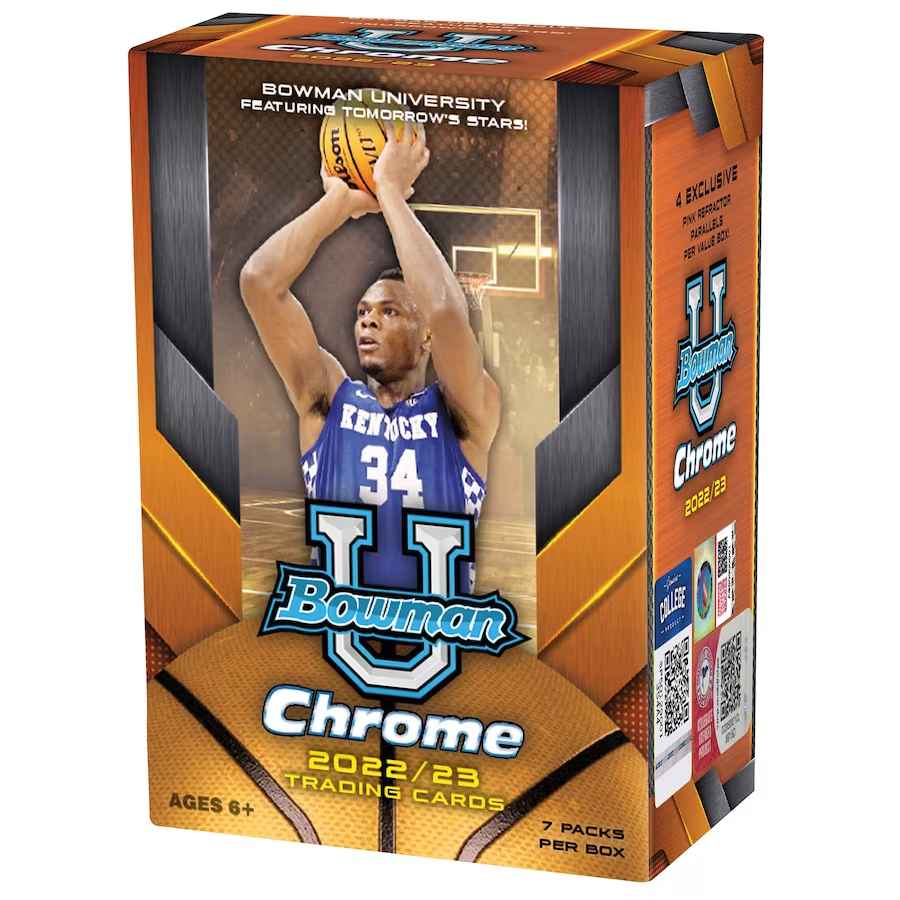 2022-23 Bowman University Chrome Basketball 7-Pack Blaster Box