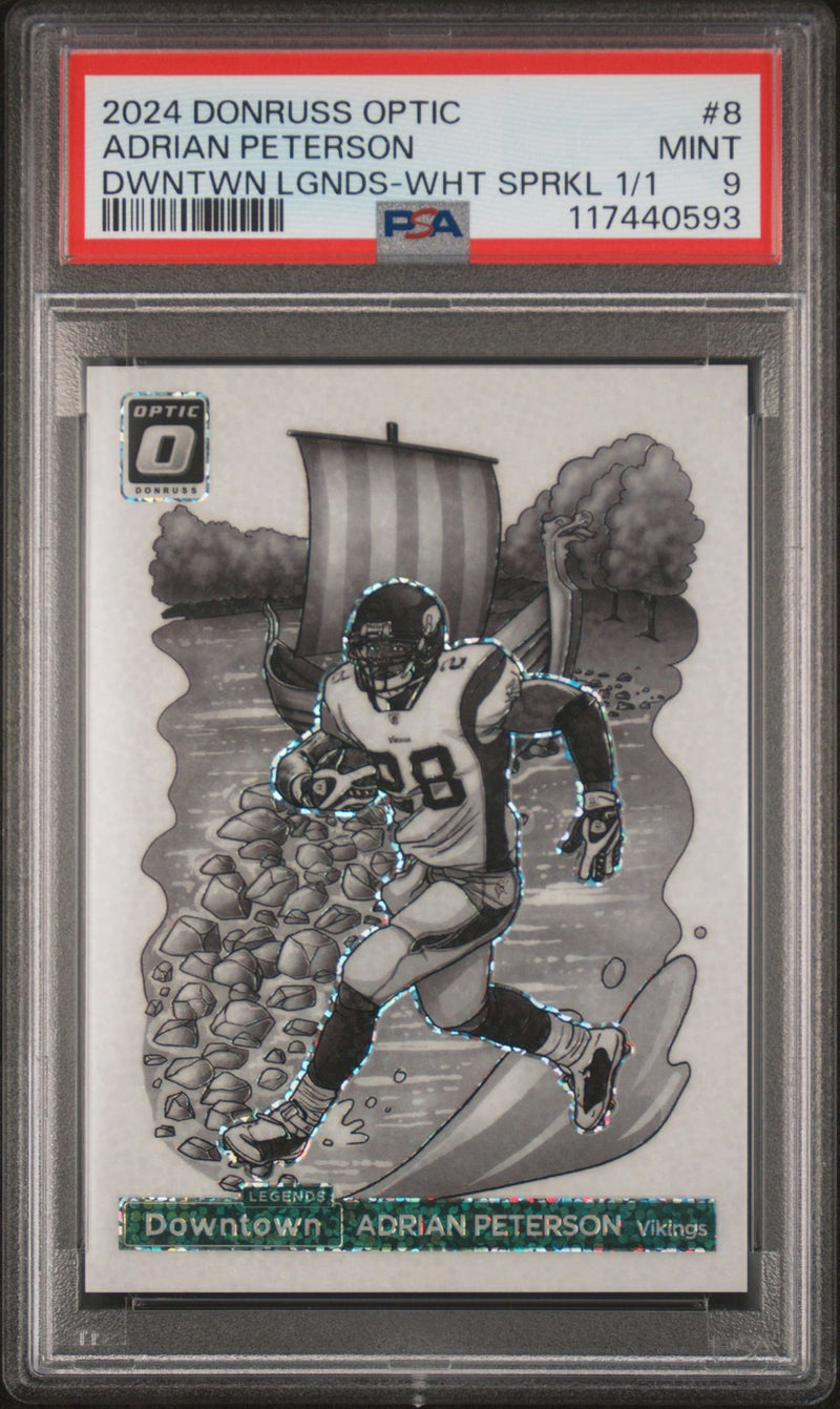 Adrian Peterson 2024 Panini Donruss Optic White Sparkle Downtown 