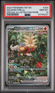 Gouging Fire ex 2024 Pokemon Temporal Forces Special Illustration Rare #204/162 PSA 10