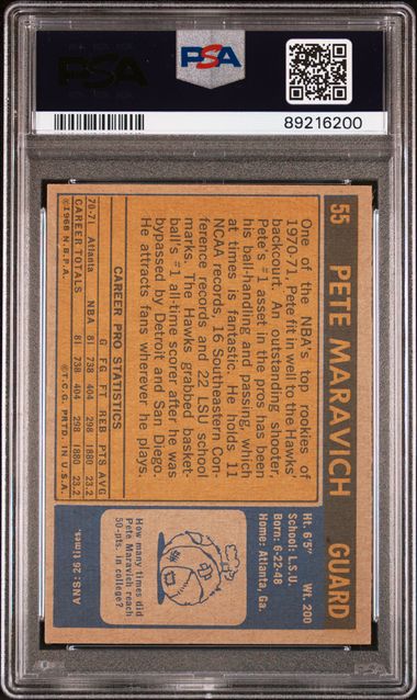 Pete Maravich 1971 Topps #55 PSA 7