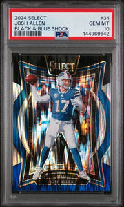 Josh Allen 2024 Panini Select Black & Blue Shock PSA 10