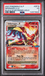 Infernape LV. X Holo Pokémon Diamond & Pearl Black Star Promo DP10 PSA 3