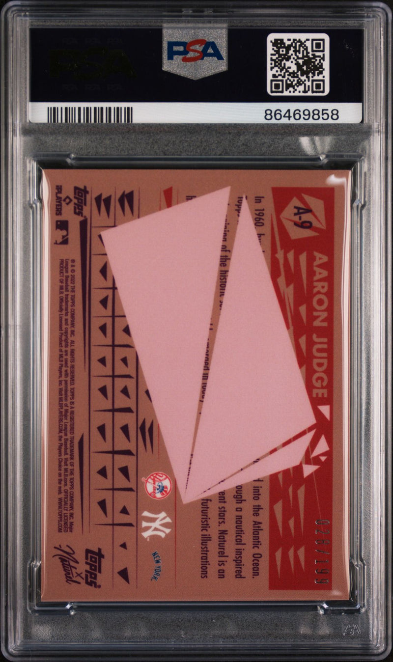 Aaron Judge 2022 Topps X Naturel 1952 Encased Artist Card Silver Gum-Back foil 