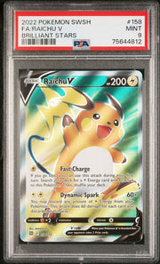 Raichu V Pokémon Brilliant Stars Ultra Rare #158/172 PSA 9