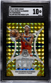 Shai Gilgeous Alexander 2023 Panini Mosaic Epic Performers Yellow Reactive 