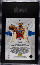 Shai Gilgeous Alexander 2023 Panini Mosaic Epic Performers Yellow Reactive #'d 76/99 SGC 10