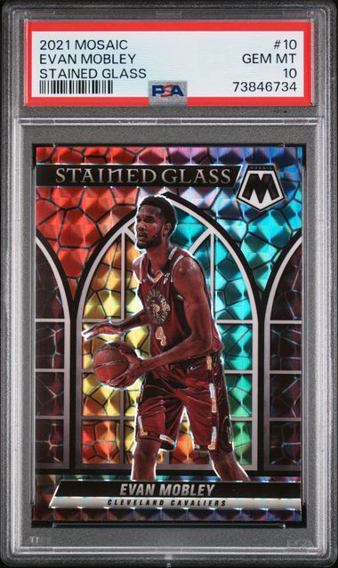 Evan Mobley 2021 Panini Mosaic Stained Glass SP PSA 10