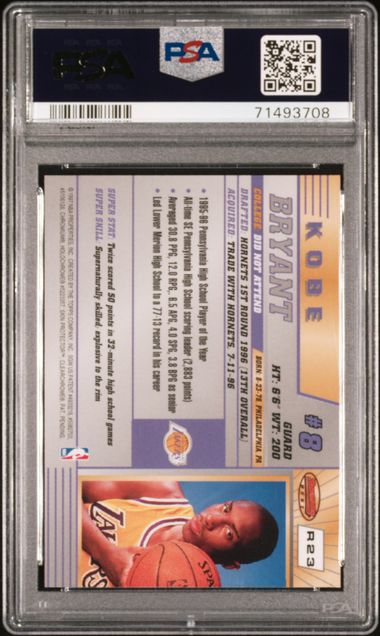 Kobe Bryant 1996 Bowman's Best Rookie Card PSA 7