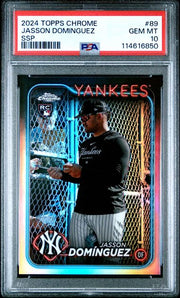 Jasson Dominguez 2024 Topps Chrome Variation SSP #89 PSA 10 RC