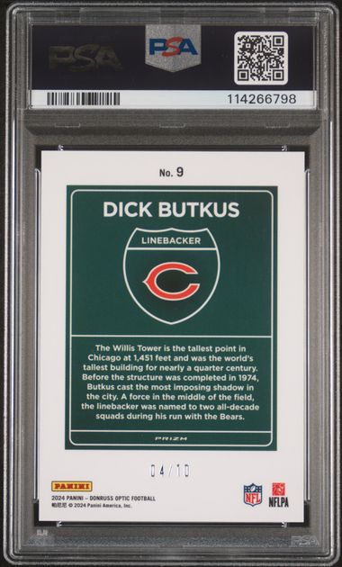 Dick Butkus 2024 Panini Donruss Optic Gold Downtown 