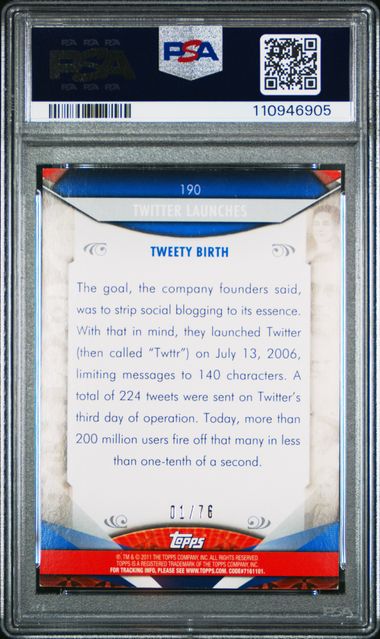 Twitter Launches 2011 Topps American Pie Spotlight foil 