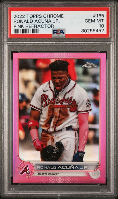 Ronald Acuna Jr. 2022 Topps Chrome Pink Refractor PSA 10