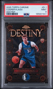 Cooper Flagg 2025-26 Topps Chrome Destiny RC PSA 9