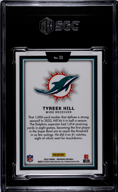 Tyreek Hill 2023 Obsidian Black Color Blast SGC 10