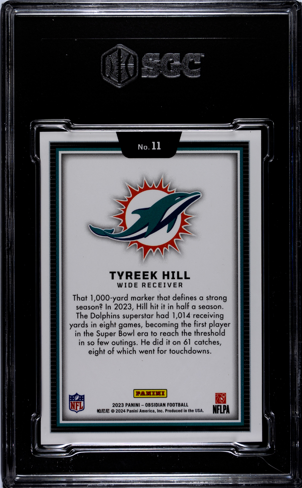 Tyreek Hill 2023 Obsidian Black Color Blast SGC 10