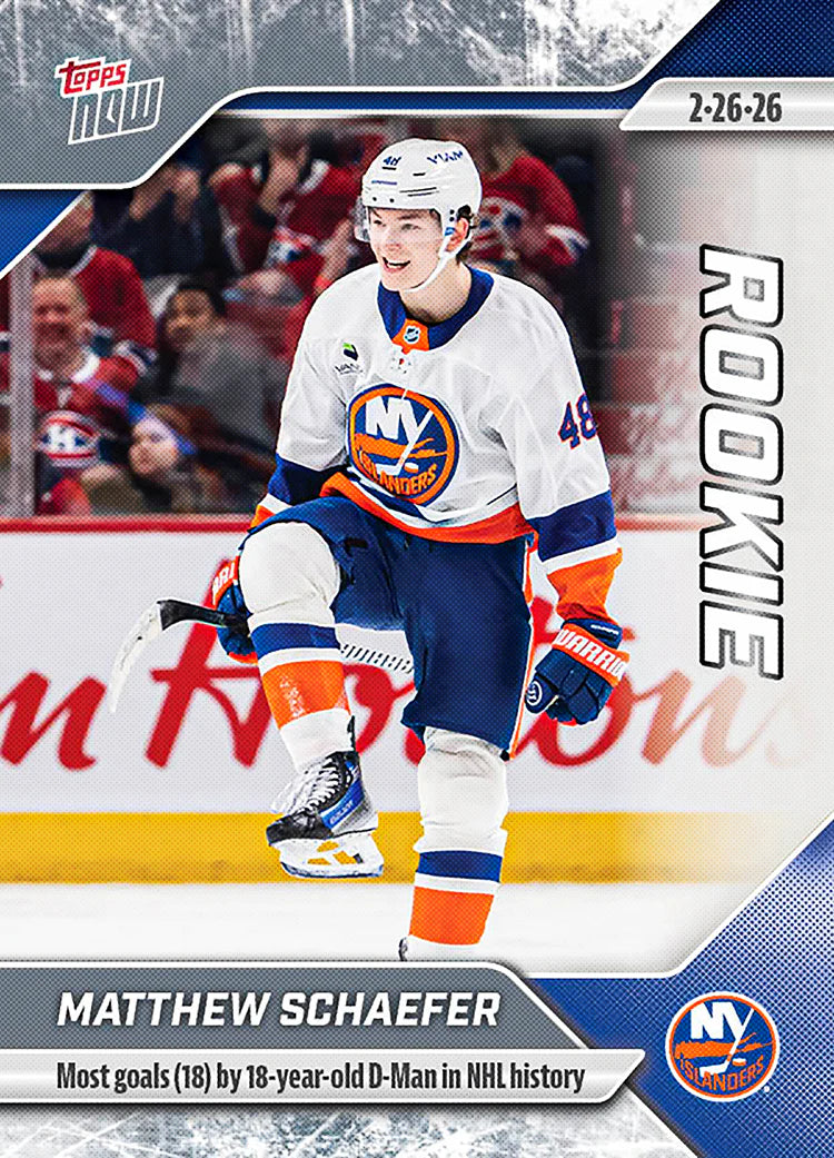 Matthew Schaefer 2026 Topps Now Sticker #110