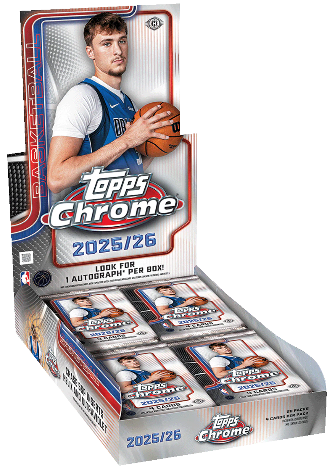 2025-26 Topps Chrome Basketball Hobby 12 Box Case