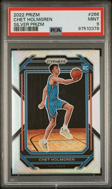 Chet Holmgren 2022 Panini Prizm Silver Prizm Rookie PSA 9