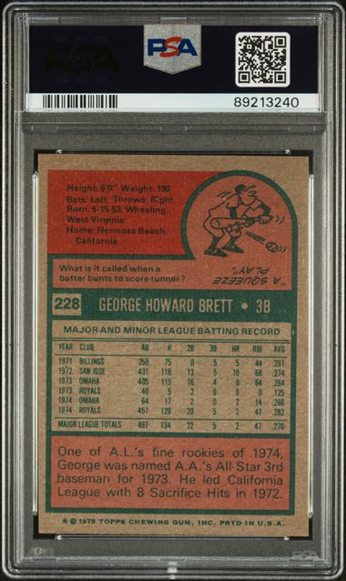 George Brett 1975 Topps 