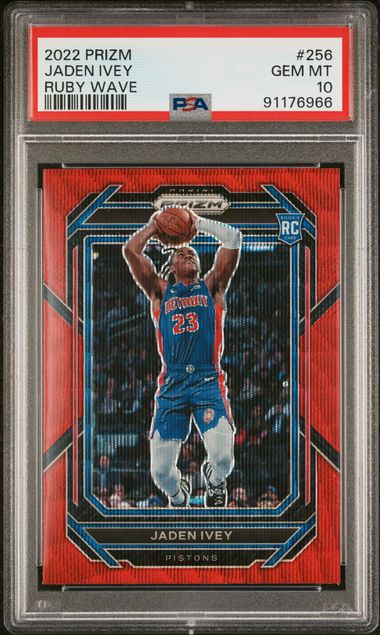 Jayden Ivey 2002 Prizm Red Wave PSA 10