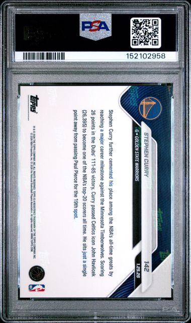 Stephen Curry 2025 Topps NOW #142 PSA 10