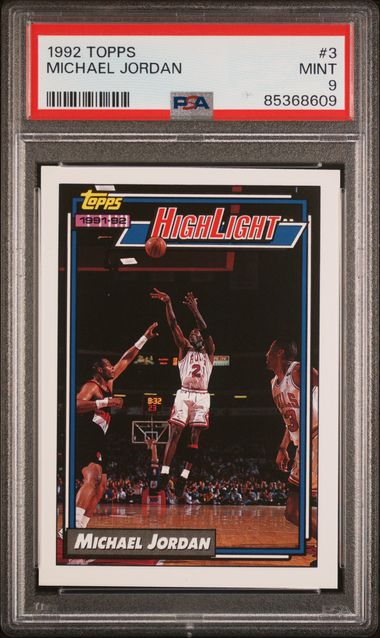 Michael Jordan 1992 Topps Highlight PSA 9