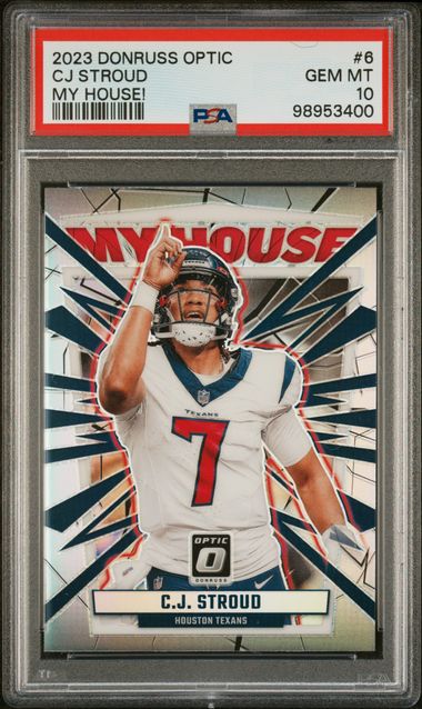 CJ Stroud 2023 Panini Donruss Optic My House RC PSA 10