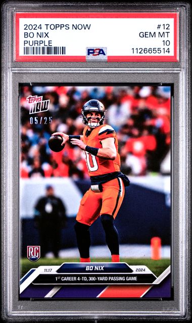 Bo Nix 2024 Topps Now 