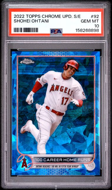Shohei Ohtani 2022 Topps Chrome Update Sapphire Edition PSA 10