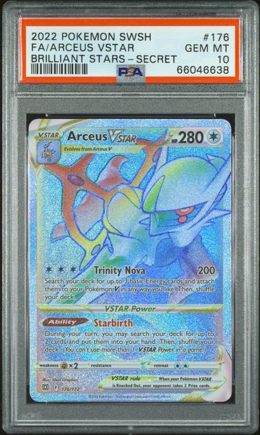 Arceus Vstar Pokémon Brilliant Stars Rainbow Secret Rare 