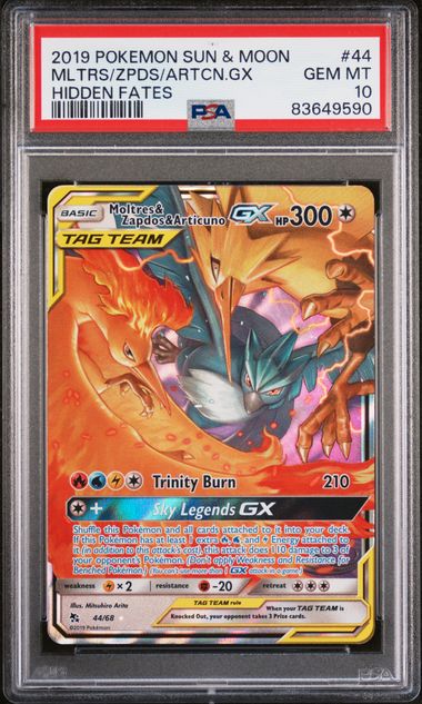 Moltres Zapdos Articuno GX Tag Team 2019 Pokemon Hidden Fates 