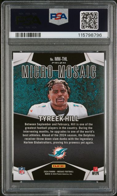 Tyreek Hill 2024 Panini Mosaic Micro Mosaic PSA 10