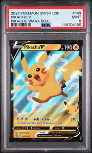 Pikachu V Pokémon Vmax Box #SWSH143 PSA 9