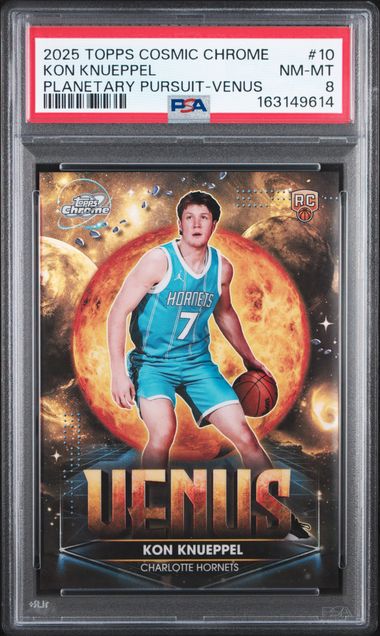 Kon Knueppel 2025 Topps Chrome Cosmic Planetary Pursuit Venus SSP PSA 8