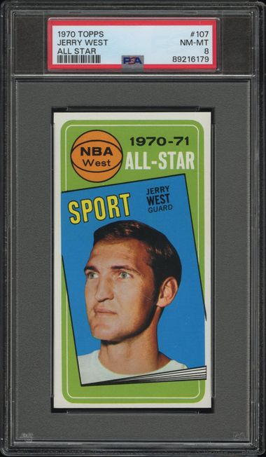 Jerry West 1970 Topps All Star #107 PSA 8