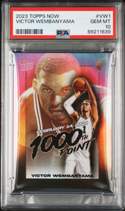 Victor Wembanyama 2023-24 Topps Now 1000th Point #VW-1 RC PSA 10
