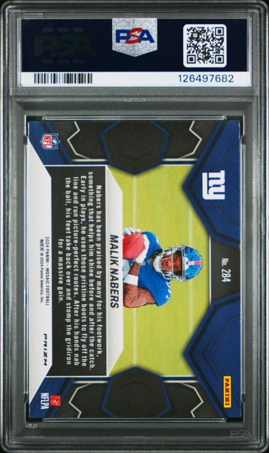 Malik Nabers 2024 Mosaic Genesis SP PSA 10 RC
