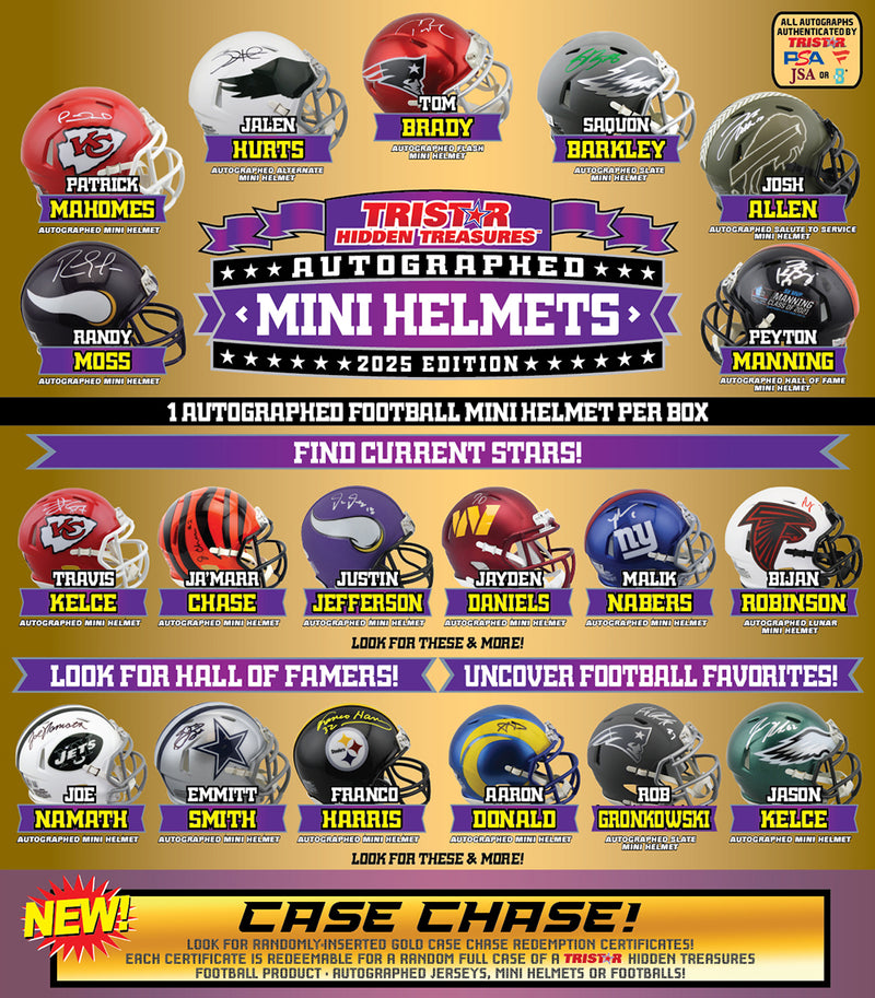 2025 TriStar Autographed Football Mini Helmet Box