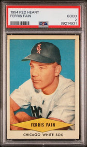 Ferris Fain 1954 Red Heart PSA 2